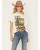 Image #1 - Shyanne Women's Pretty Gritty Embroidered Short Sleeve Graphic Tee, Cream, hi-res