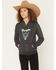 Image #1 - Wrangler Boys' Steer Hooded Sweatshirt, Black, hi-res