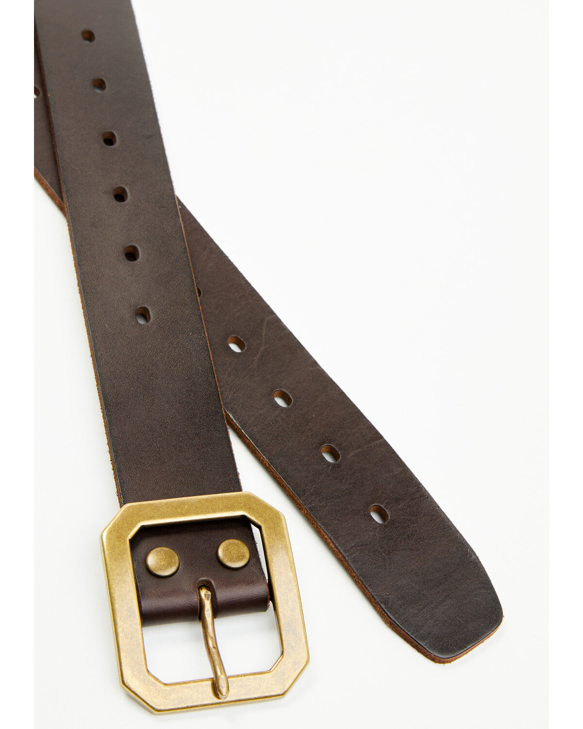 Image #2 - Brothers and Sons Men's Coleman Leather Belt, Chestnut, hi-res
