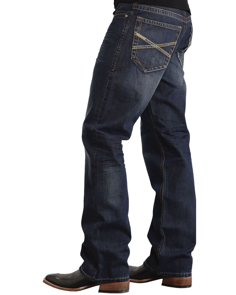 Stetson Modern Fit Classic "X" Stitched Jeans, Dark Stone, hi-res
