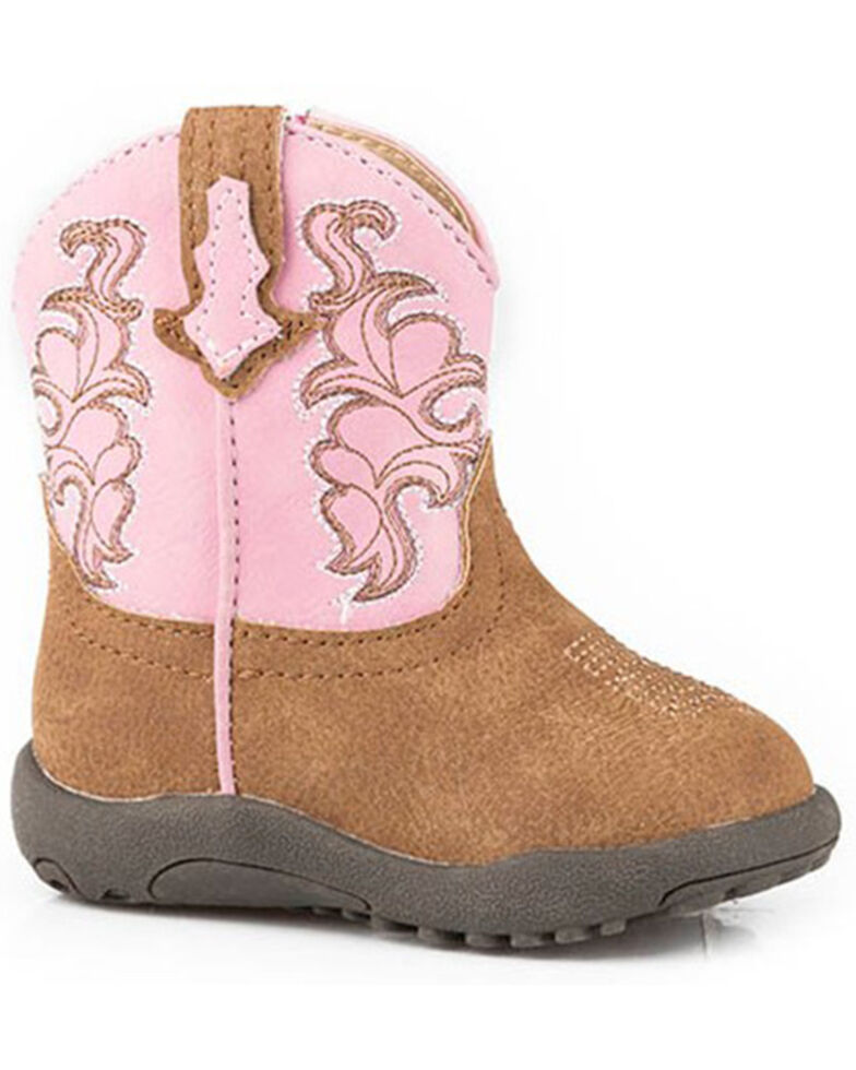 Roper Infants' Blaze Western Boots - Round Toe, Tan, hi-res
