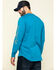 Image #2 - Hawx Men's Teal Sleeve Logo Long Sleeve Work T-Shirt - Tall, Teal, hi-res