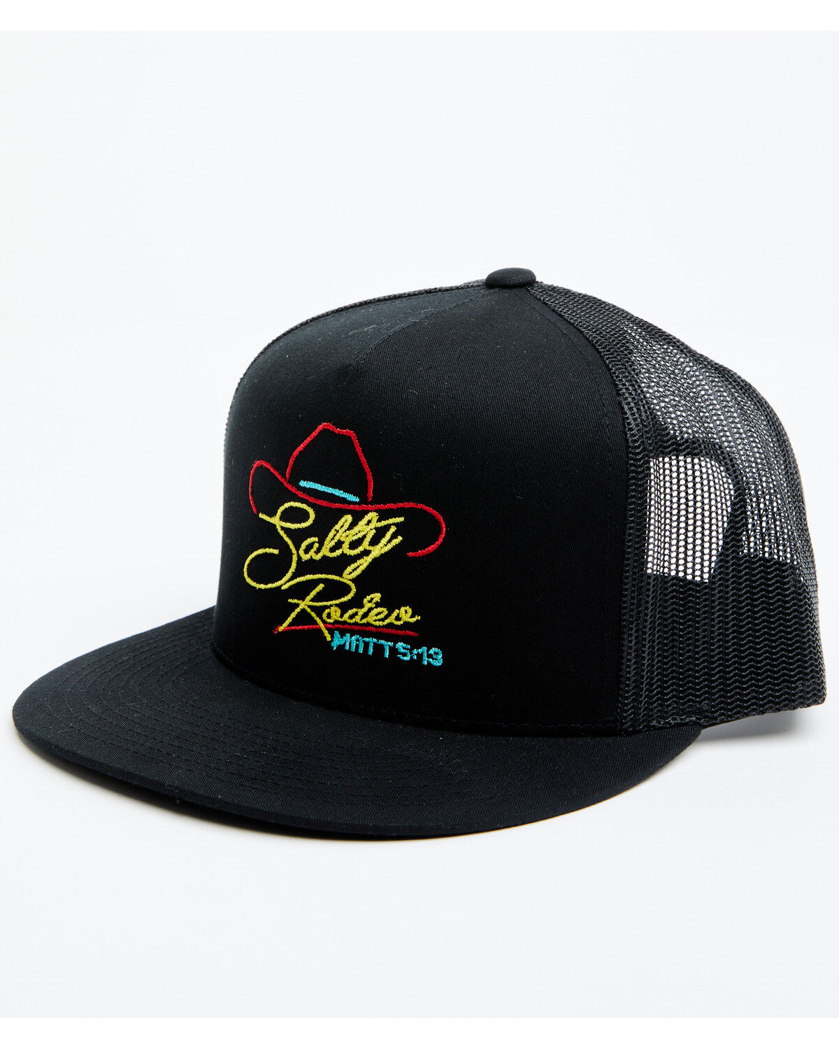 Image #1 - Salty Rodeo Men's Honky Tonk Trucker Cap, Black, hi-res