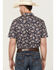 Image #4 - Cody James Men's Grand Finale Paisley Print Short Sleeve Button-Down Stretch Western Shirt, Navy, hi-res