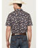 Image #4 - Cody James Men's Grand Finale Paisley Print Short Sleeve Button-Down Stretch Western Shirt , Navy, hi-res