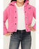 Image #3 - Wrangler Girls' Sherpa Snap Jacket , Pink, hi-res