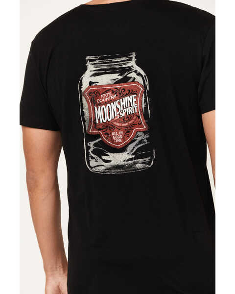 Moonshine Spirit Men's Mason Jar Graphic Short Sleeve T-Shirt , Black, hi-res