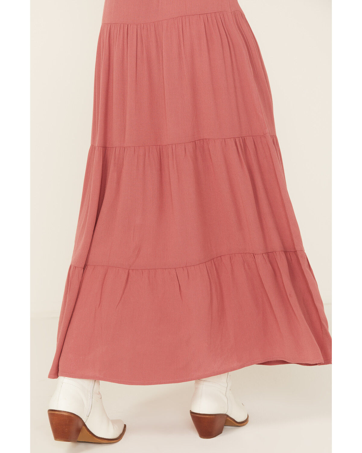 Image #4 - Originality Women's Tiered Maxi Skirt, Pink, hi-res
