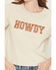 Image #3 - Blended Women's Howdy Rhinestone Short Sleeve Graphic Tee, Cream, hi-res