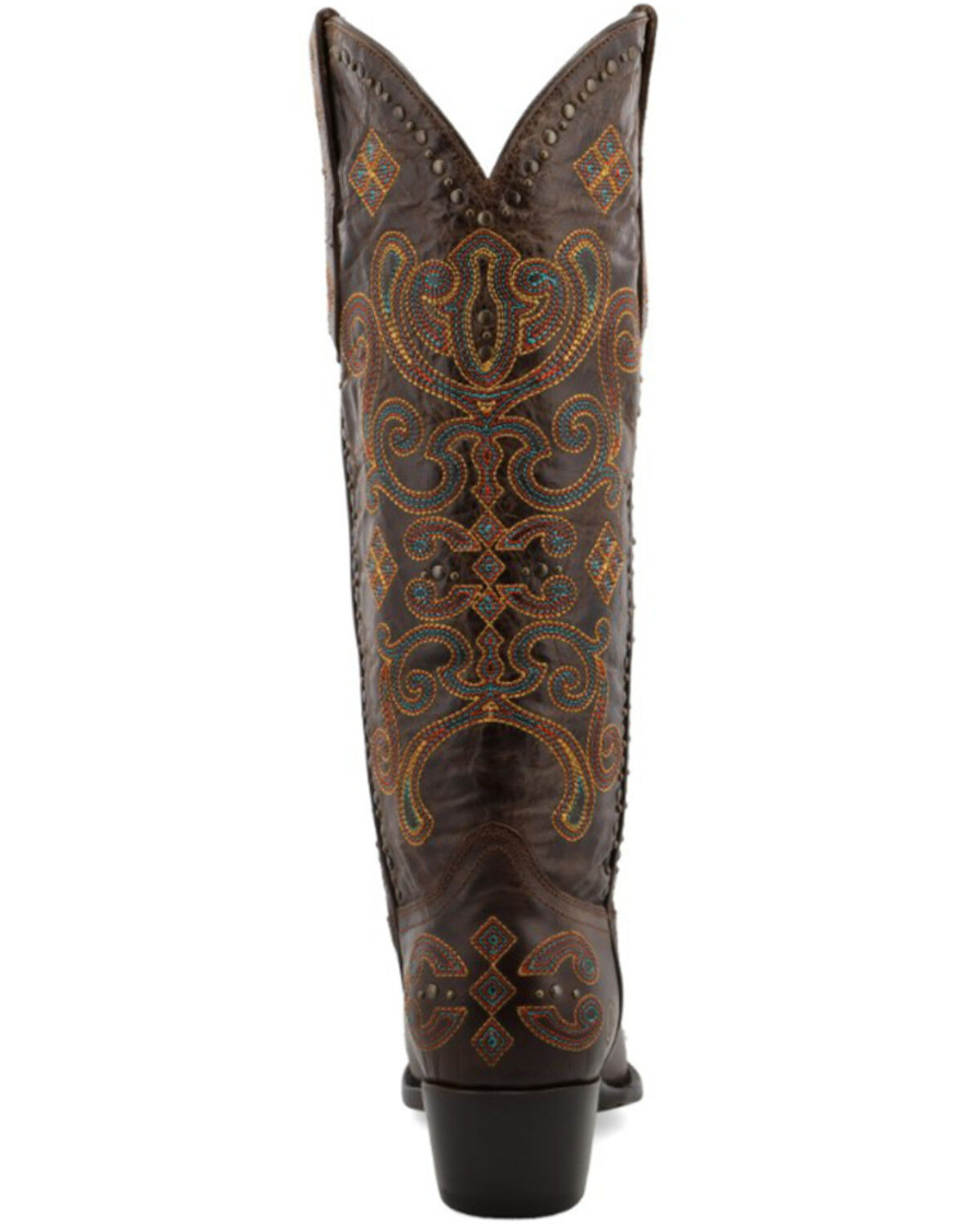 Image #5 - Black Star Women's Lockhart Embroidered Leather Western Boot - Snip Toe, Brown, hi-res