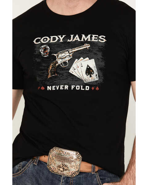 Image #3 - Cody James Men's Revolver Cards Short Sleeve Graphic T-Shirt, Black, hi-res