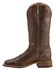Boulet Women's Hand Tooled Ranger Western Boots - Square Toe, Chestnut, hi-res