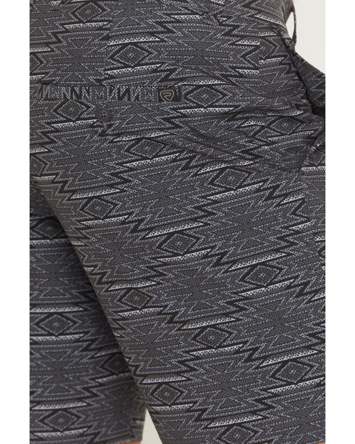 Image #4 - Rock & Roll Denim Men's 8" Southwestern Print Stretch Chino Shorts, Charcoal, hi-res