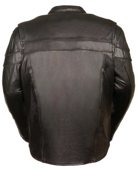 Image #3 - Milwaukee Leather Men's Sporty Scooter Crossover Jacket - 3X, Black, hi-res