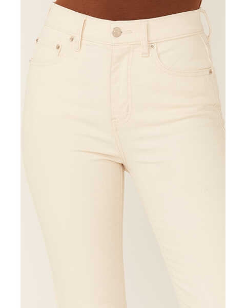 Image #2 - Daze Women's Shy Girl High Rise Ivory Crop Flare Jeans, Natural, hi-res