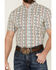 Image #3 - RANK 45® Men's Westgate Abstract Geo Print Short Sleeve Button-Down Stretch Western Shirt, Ivory, hi-res