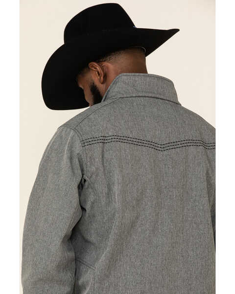 Cowboy Hardware Men's Grey Logo Poly Shell Jacket , Grey, hi-res