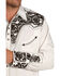 Image #2 - Scully Men's Embroidered Gunfighter Long Sleeve Snap Western Shirt, Steel, hi-res