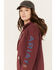 Ariat Women's Rebar Logo Sleeve Graphic Work Hooded Sweatshirt , Heather Red, hi-res