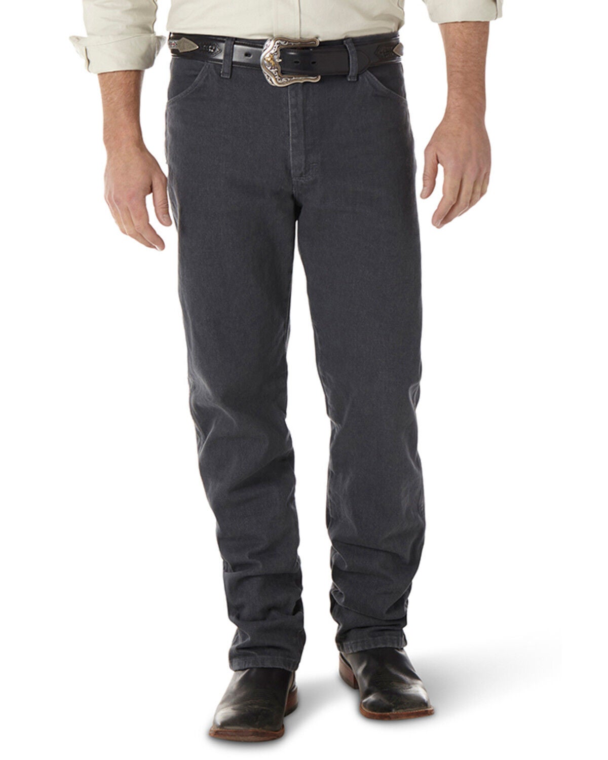 Wrangler Men's 13MWZ Cowboy Cut Original Fit Denim Jeans, Grey, hi-res