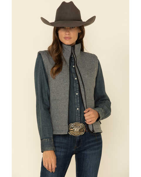Image #1 - STS Ranchwear Women's Barrier Softshell Vest , Grey, hi-res