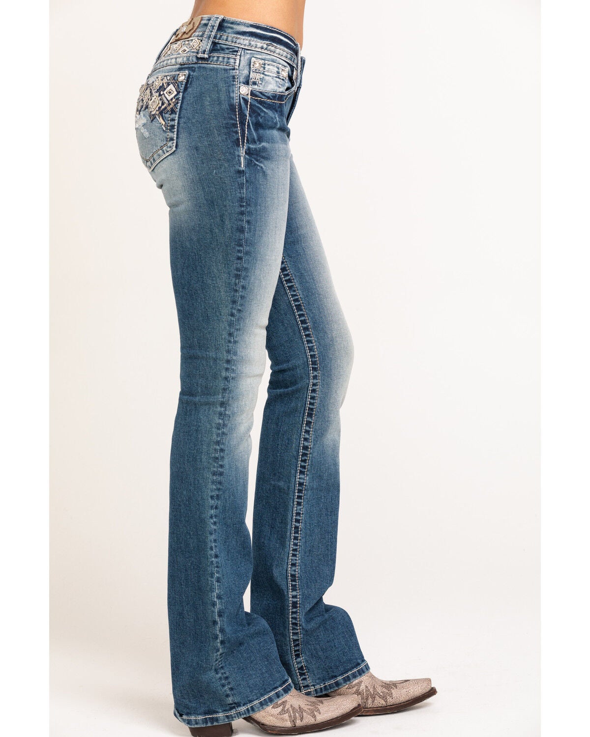 low rise bootcut jeans for women