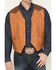 Image #3 - Cody James Men's Buckaroo Colorblock Faux Leather Button-Down Vest, Tan, hi-res