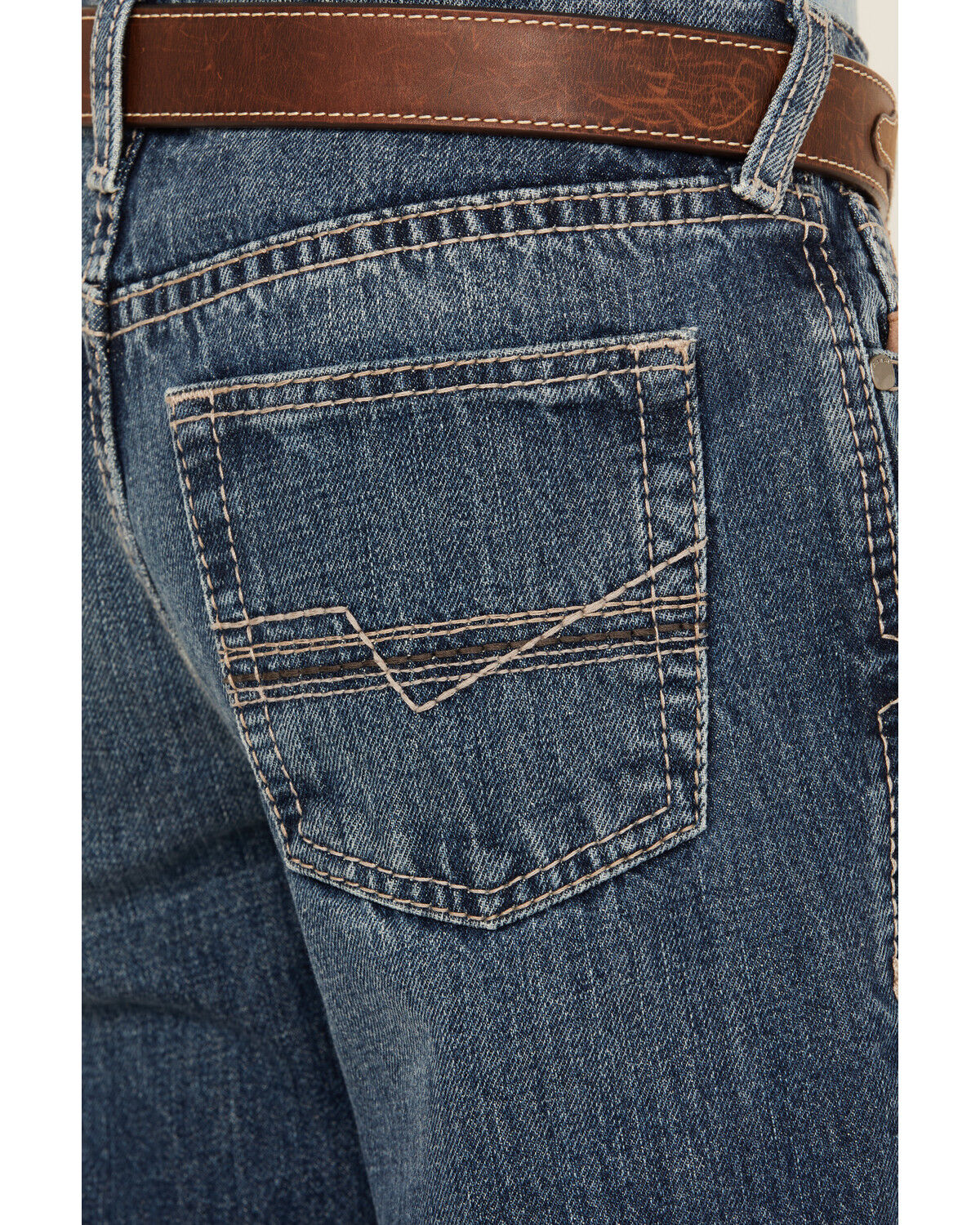 Image #4 - Ariat Boys' Medium Wash B4 Relaxed Bootcut Denim Jeans, Medium Wash, hi-res