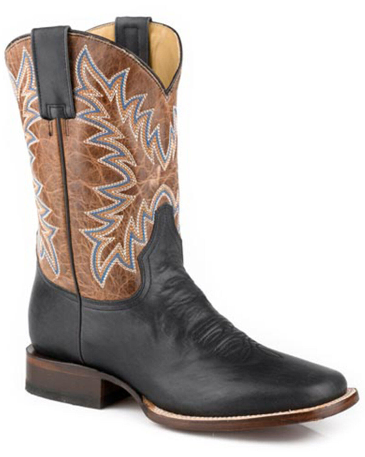 Image #1 - Stetson Men's Cole Western Boots - Broad Square Toe, Brown, hi-res