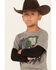 Image #2 - John Deere Boys' Mega Tractor Long Sleeve Graphic T-Shirt, Grey, hi-res