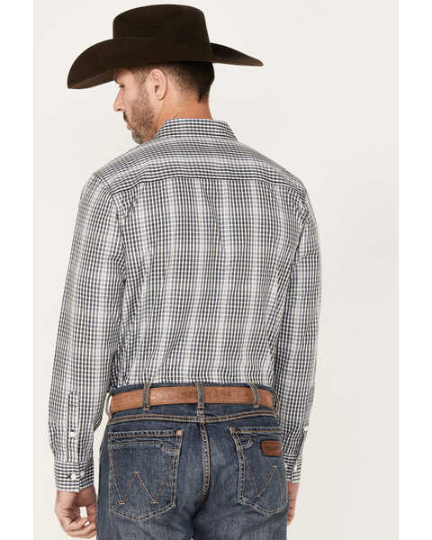Image #4 - Gibson Men's Wallace Plaid Print Long Sleeve Button-Down Western Shirt, White, hi-res