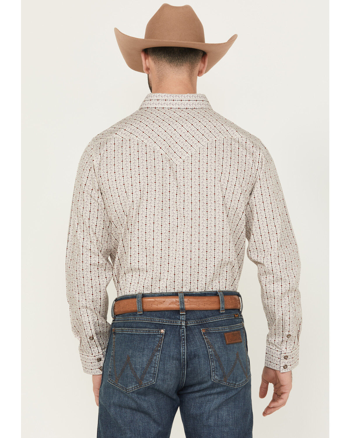 Image #4 - Moonshine Spirit Men's Trench Town Striped Long Sleeve Snap Western Shirt, Purple, hi-res