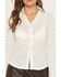 Image #3 - Bailey Rose Women's Ditsy Floral Long Sleeve Button-Down Western Shirt, White, hi-res