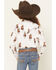 Image #4 - Cowgirl Hardware Girls' Vintage Cowgirl Long Sleeve Snap Stretch Western Shirt, White, hi-res