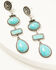 Image #1 - Shyanne Women's 4 Tier Stone Statement Earrings, Turquoise, hi-res