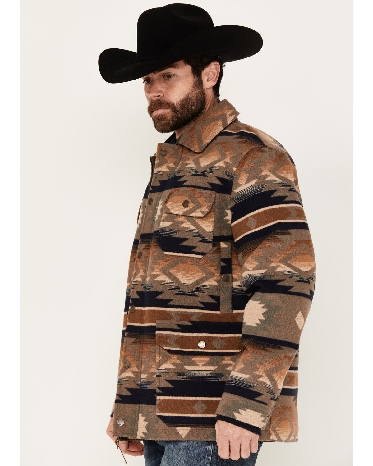 Image #2 - Cinch Men's Southwestern Print Snap Jacket, Multi, hi-res