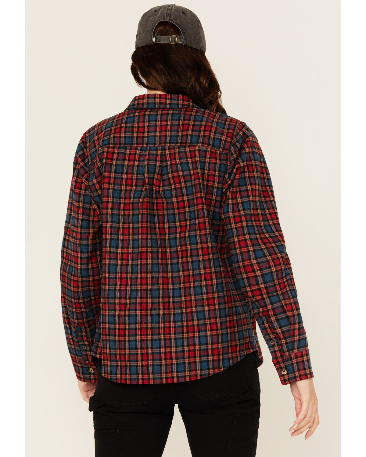 Image #4 - Lucky Brand Workwear Women's Hunter Plaid Print Long Sleeve Button-Down Flannel Shirt, Red, hi-res
