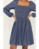 Image #3 - Wrangler Retro Women's Dark Wash Long Sleeve Denim Mini Dress, Dark Wash, hi-res