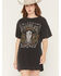 Image #1 - Rock & Roll Denim Women's Boot Barn Exclusive Steer Head Rambler Short Sleeve T-Shirt Dress, Black, hi-res