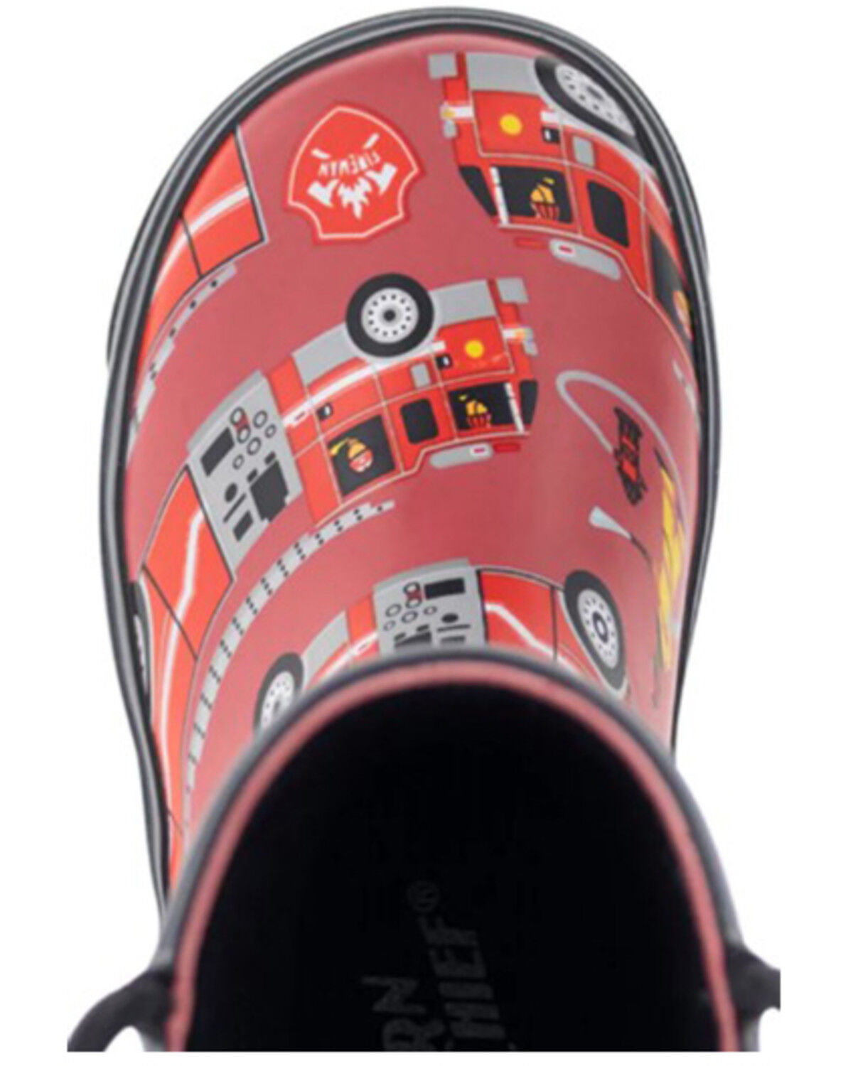 Image #6 - Western Chief Boys' Fire Truck Tread Rain Boots - Round Toe, Red, hi-res