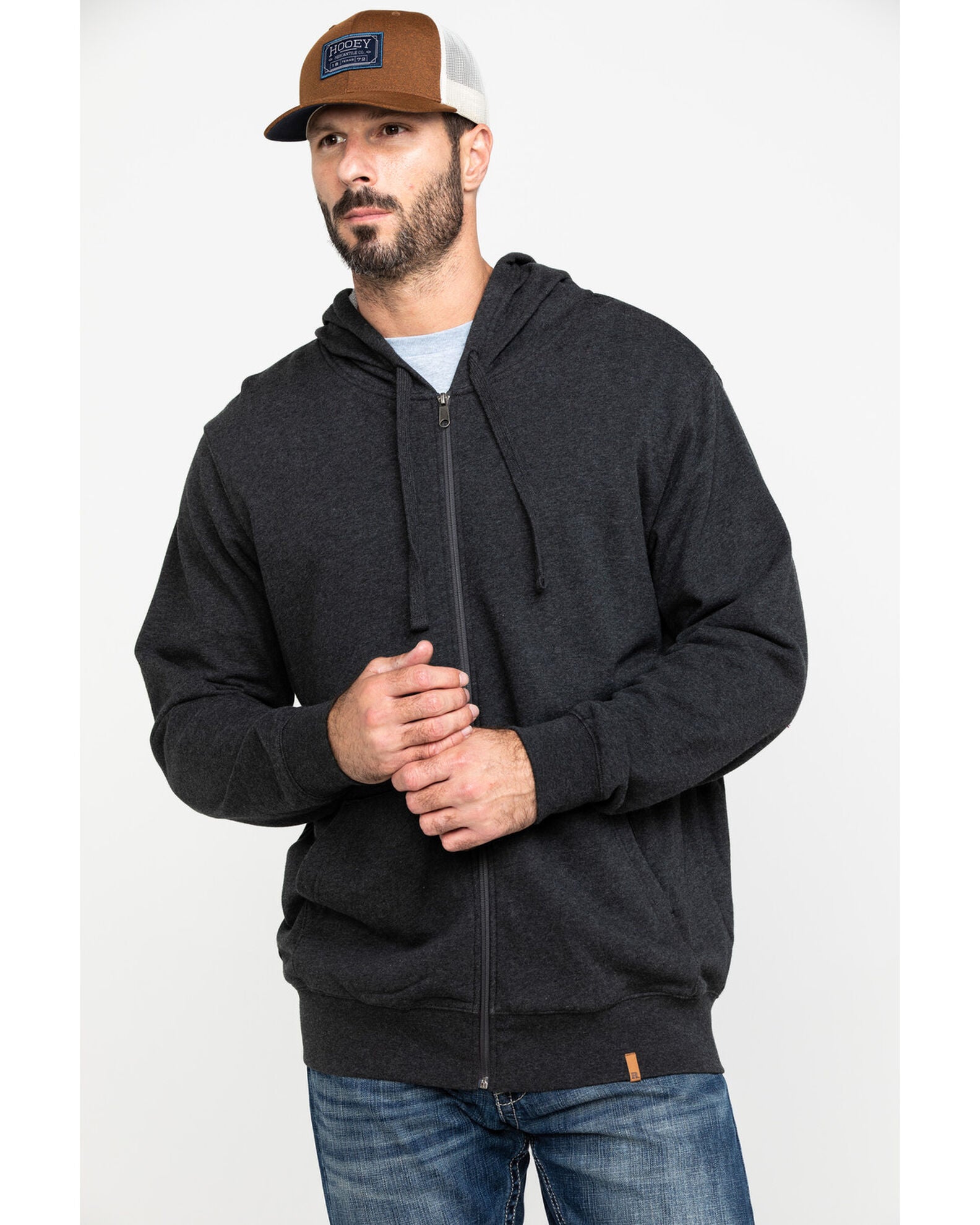 Wrangler Riggs Men's Terry Solid Full Zip Work Hooded Jacket Sheplers