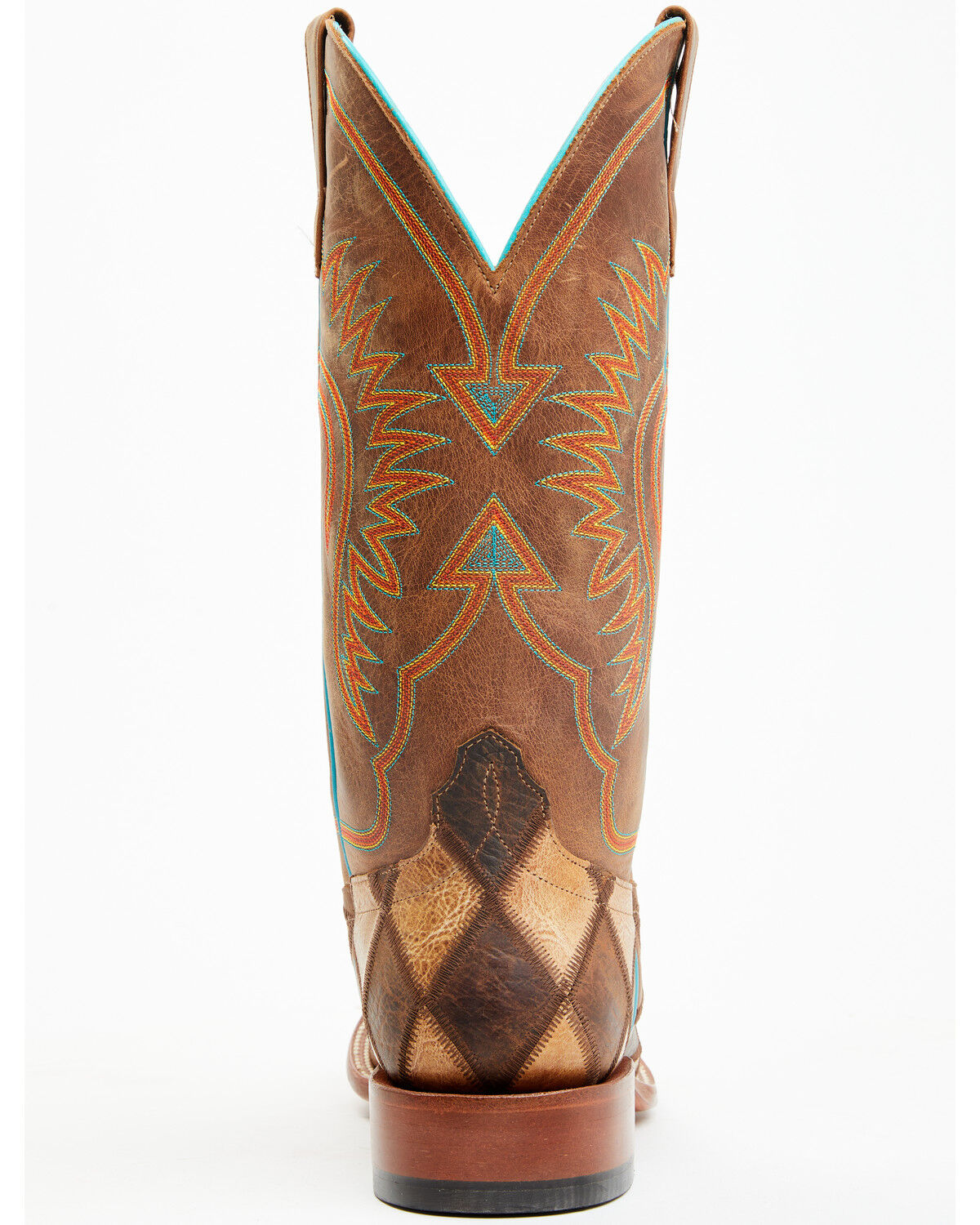 Image #5 - Horse Power Men's Patchwork Western Boots - Square Toe, Brown, hi-res