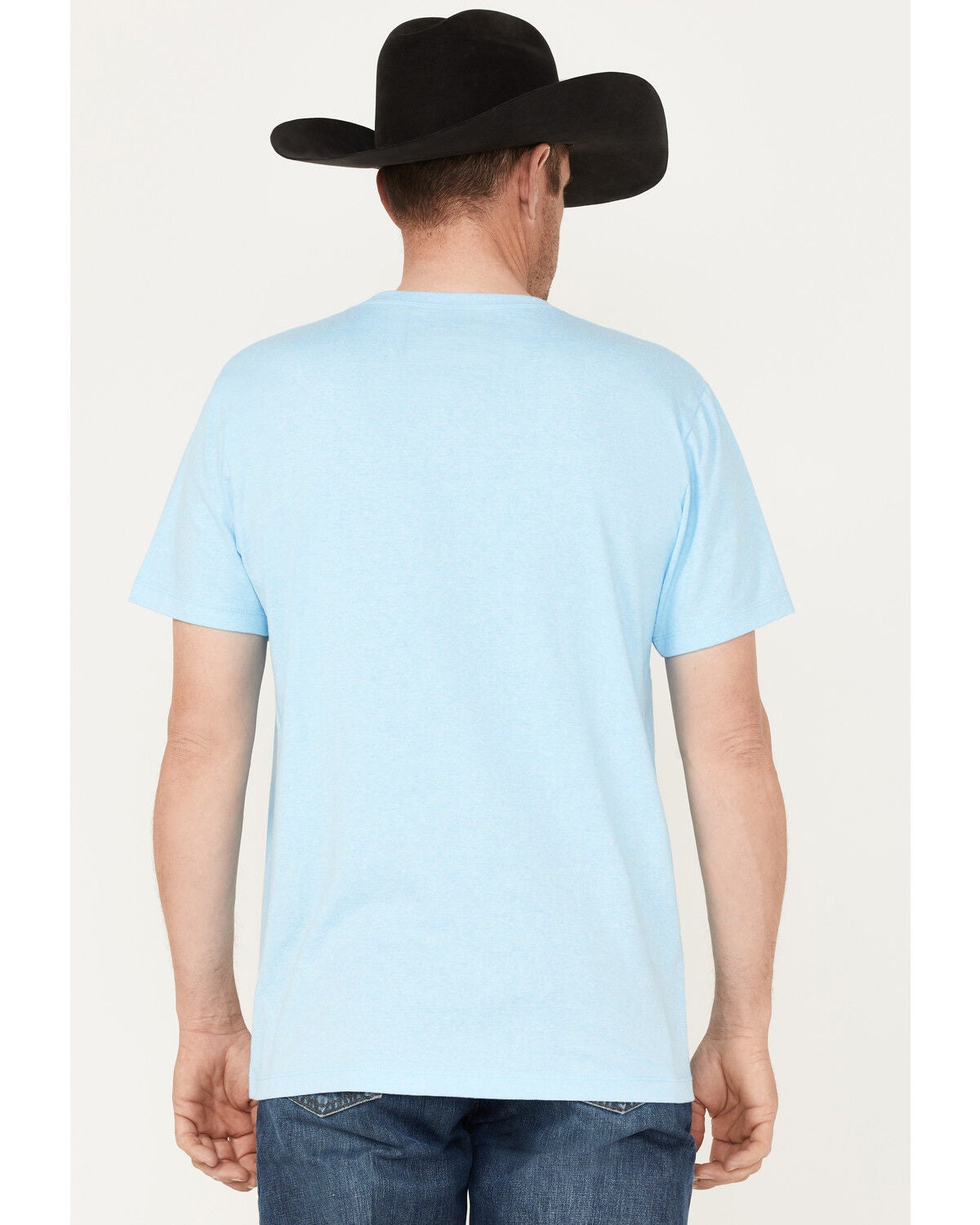 Image #4 - Cinch Men's Pioneers & Patriots Scenic Graphic Short Sleeve T-Shirt, Heather Blue, hi-res