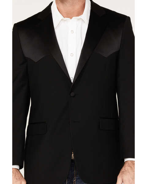 Image #3 - Cody James Men's Yellowstone Western Tux Paisley Lined Sportcoat, Black, hi-res
