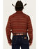Image #4 - Blue Ranchwear Men's Range Striped Long Sleeve Snap Western Shirt, Red, hi-res