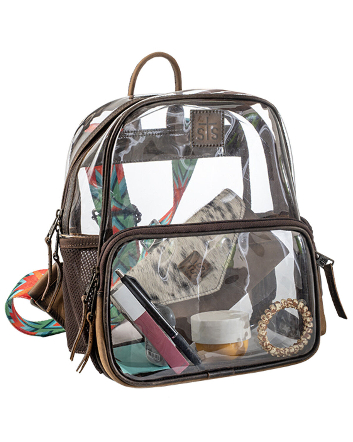 Image #3 - STS Ranchwear by Carroll Clear Stadium Backpack, Brown, hi-res