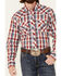 Image #3 - Wrangler 20X Men's Advanced Comfort Small Plaid Print Long Sleeve Snap Western Shirt , Red, hi-res