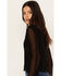 Image #2 - Idyllwind Women's Coreopsis Embroidered Chiffon Top, Black, hi-res