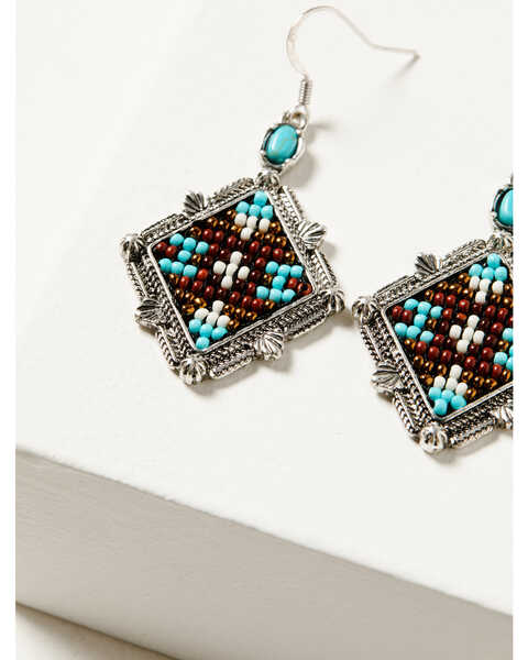 Image #2 - Idyllwind Women's Galena Seed Bead Earrings, Turquoise, hi-res