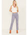 Wrangler Women's Wild West High Rise Corduroy Straight Jean, Blue, hi-res